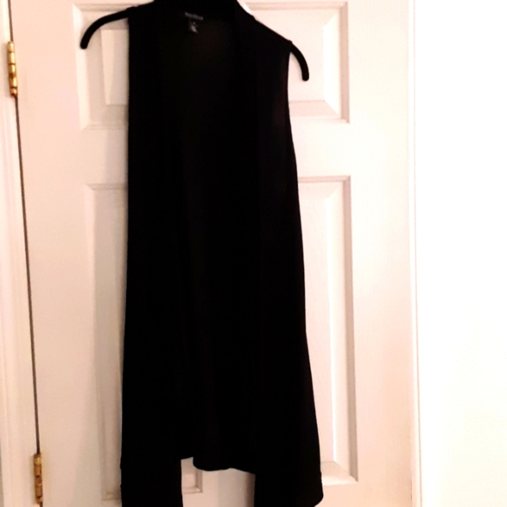 White house black market brand Black knit duster/vest